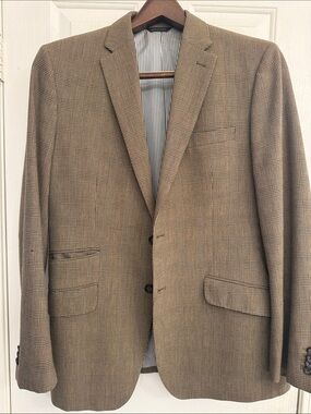 Banana Republic Brown Glen Plaid Sport Coat